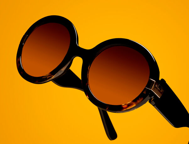 Woman smiling wearing contact lenses